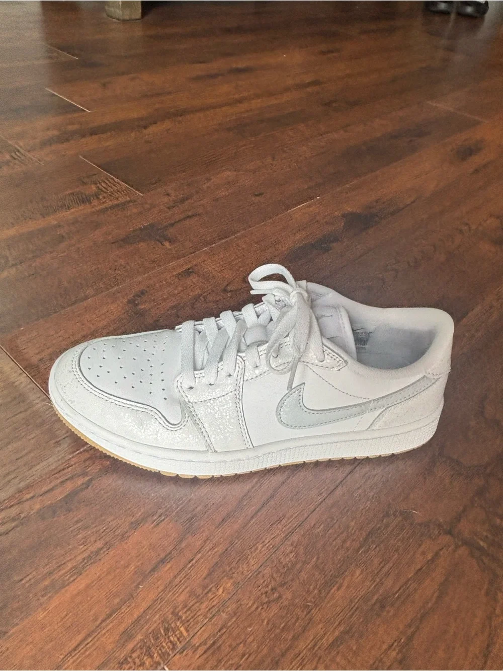 Jordan White Leather Golf Sneakers